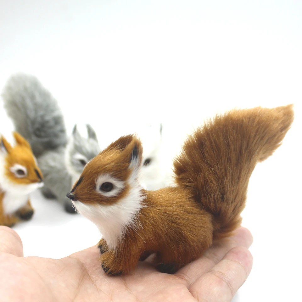 

Cute Squirrel Simulation Christmas Squirrel Model Plush Animal Pendant Decoration DIY Xmas Tree Decor For Home Navidad Kids Toy