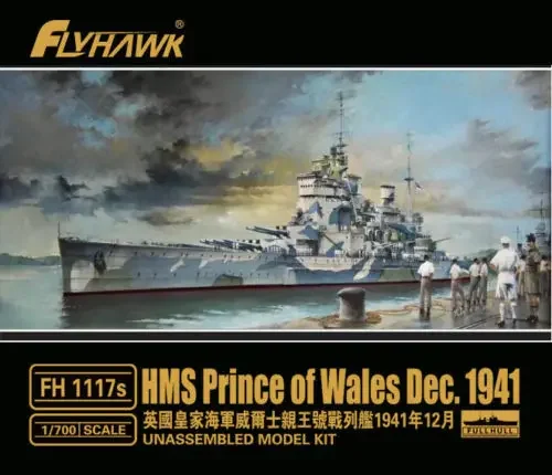 Flyhawk FH1117S 1/700 HMS Prince of Wales Dec.1941 [Deluxe Edition] - Assemble Scale Model Kit