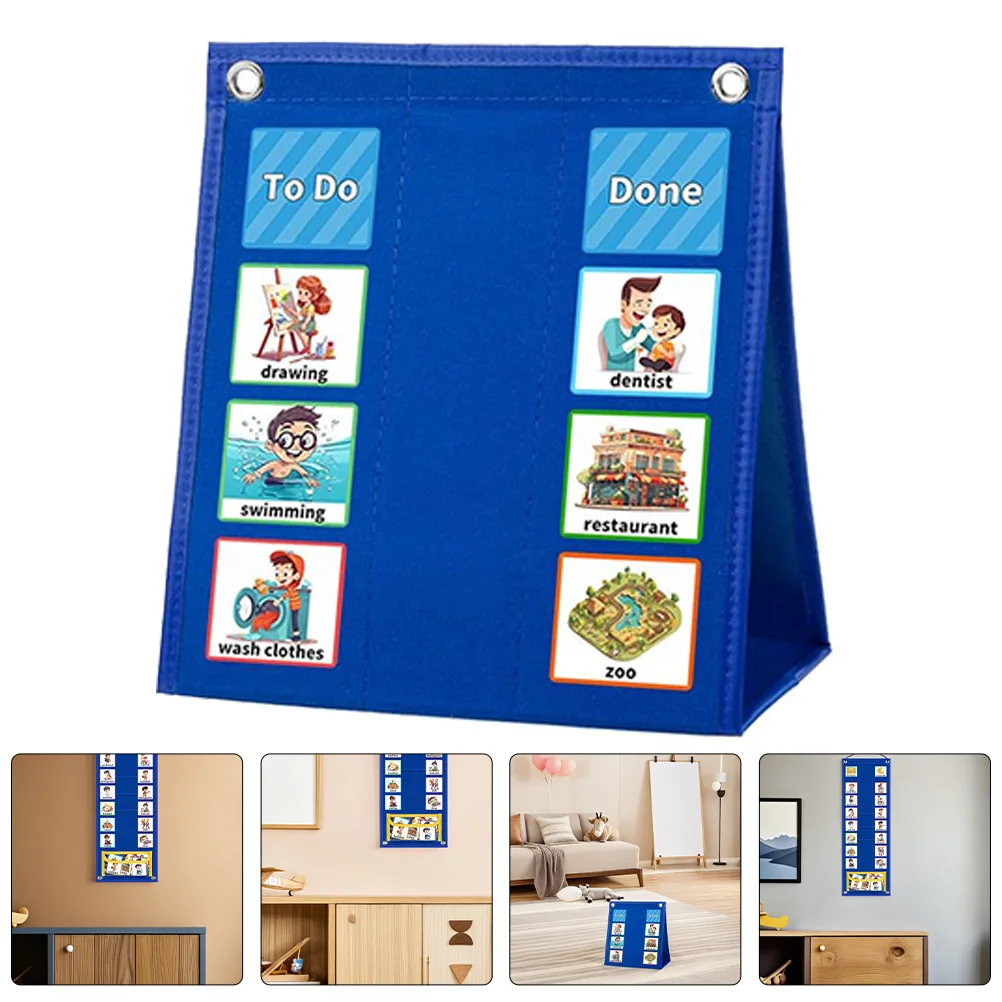 

's Hanging Bag Classroom Essentials for Teachers Pocket Chart Daily Routine Cards Visual Schedule Visible