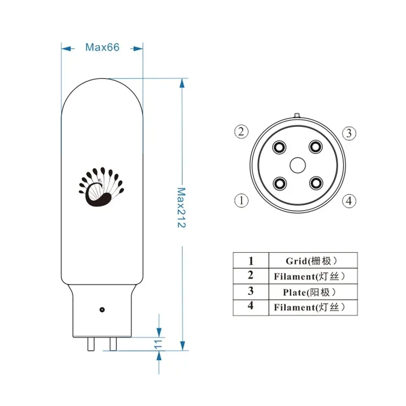 

PSVANE Tube Acme 845 Replace WE845 Original Factory Matching Pair for Vacuum Tube Amplifier HIFI Audio Amplifier Free Shipping
