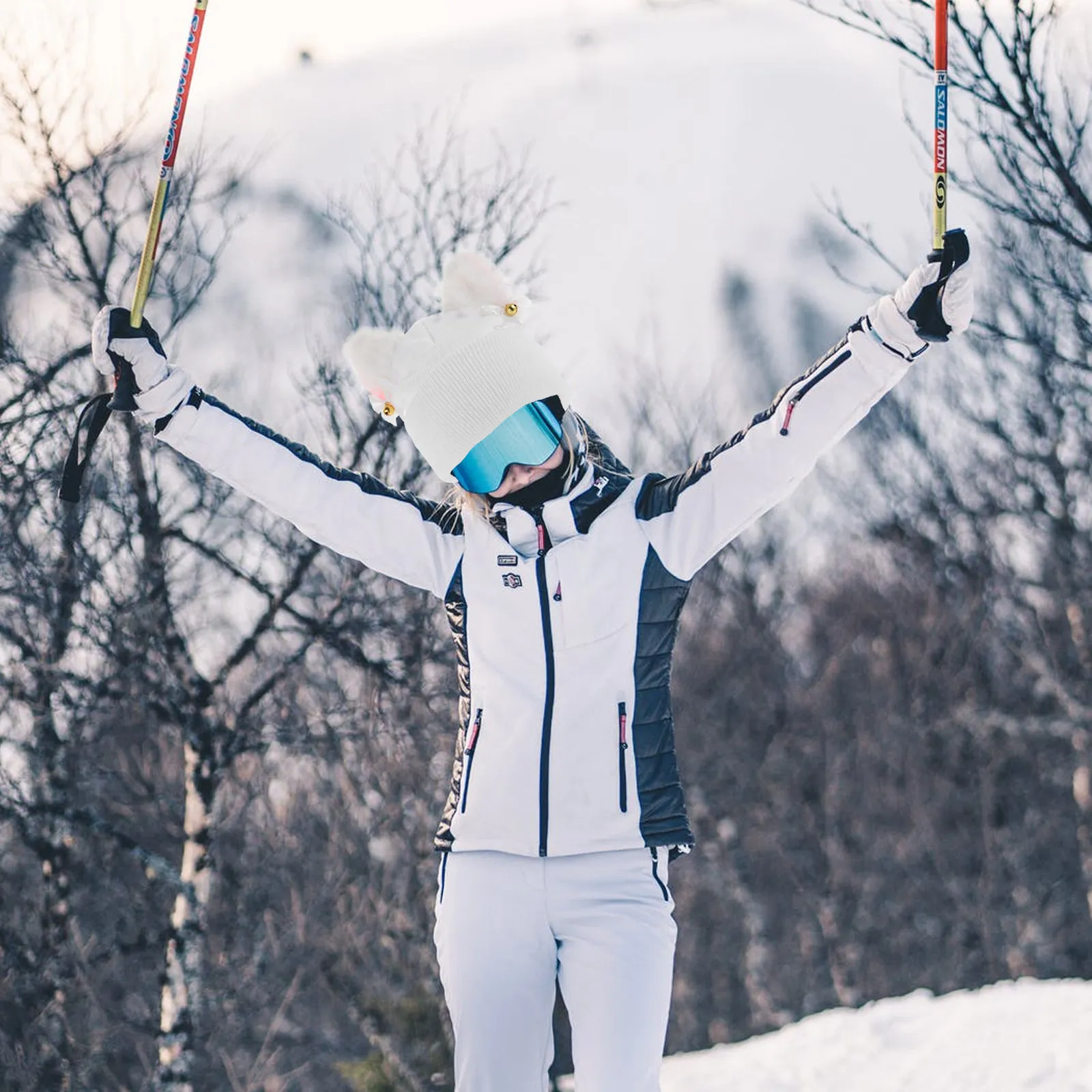 

Декоративный защитный чехол для лыжных ботинок с кошачьими ушками, моющийся, из эластичной пряжи, для зимних видов спорта и активного отдыха