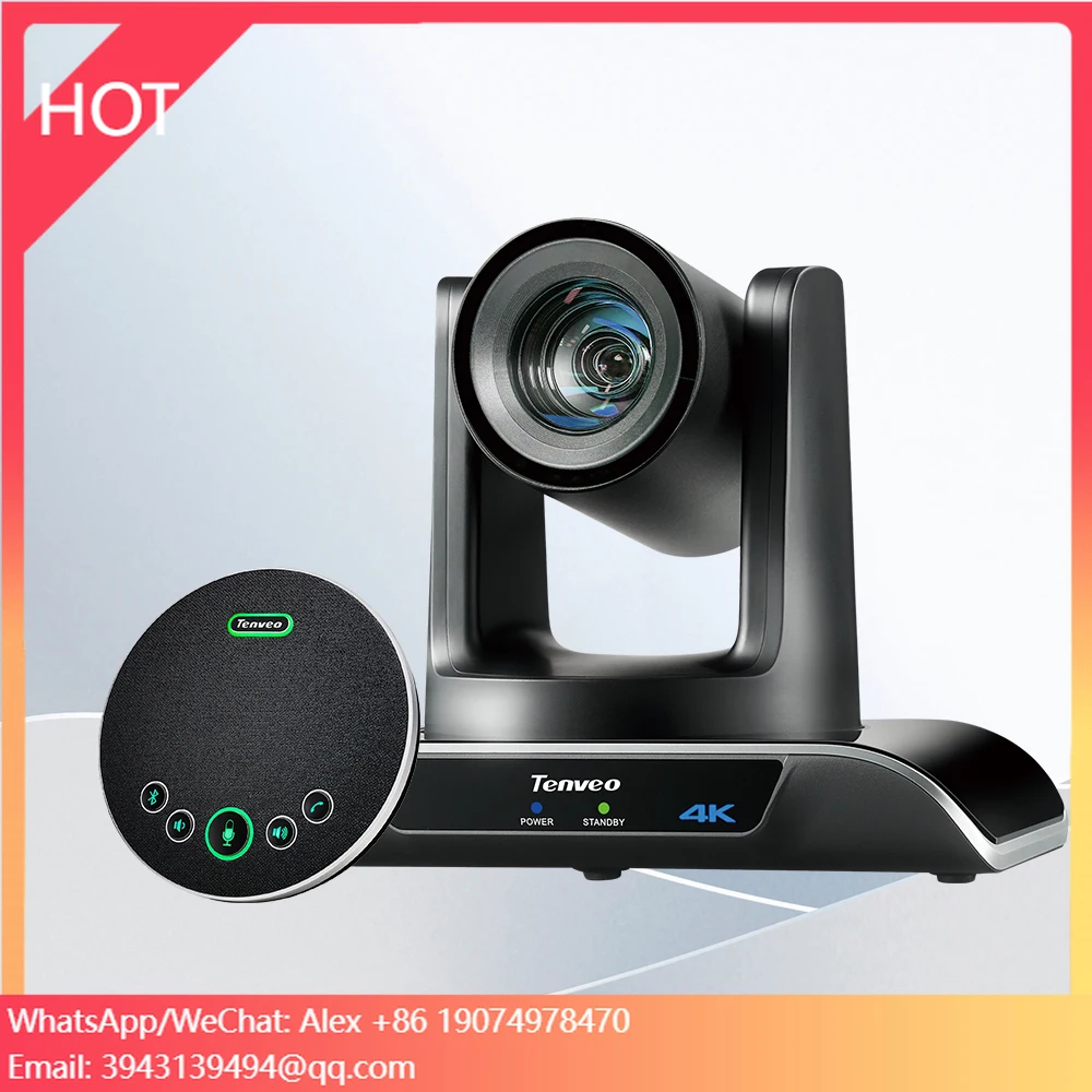 

2025 TENVEO Hot Sales Video Conference Group 4K 5x Zoom PTZ VHD4K Camera And USB/ M3B Speakerphone For Meeting