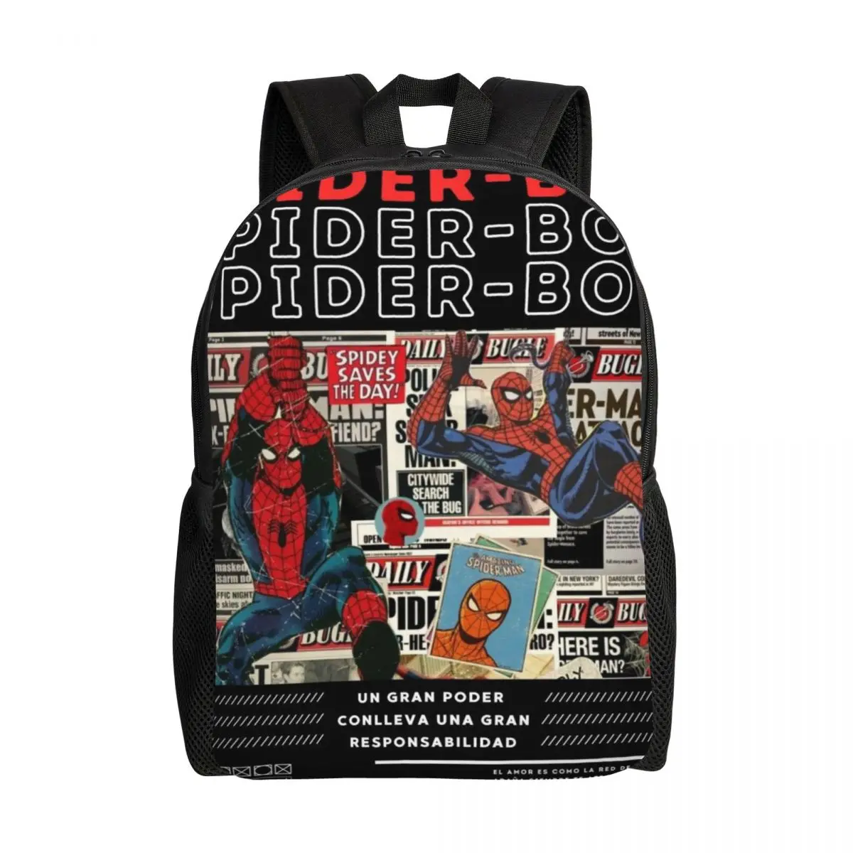 

Marvel Spider-Man Backpack, Women's Oxford Cloth Backpack, Men's School Bag, Travel Backpack, Laptop Backpack