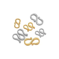 20pcs Stainless Steel S W Shape Clasps Hooks Necklace Connectors Findings for DIY Jewelry Making Bracelet Accessories Wholessale