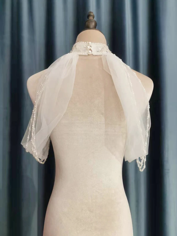 Noble Bridal Luxury Wedding accessori Crystal Wedding Cape scialle Bride Shrug nappa Bolero Mujer Fiesta Cape Mariage Femme