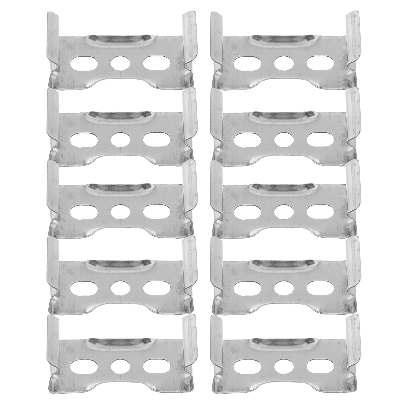 

100pcs Lamp Tube Clips LED Light Fixing Brackets Manganese Steel for Home Office Shopping Mall Silver Metal Mounting