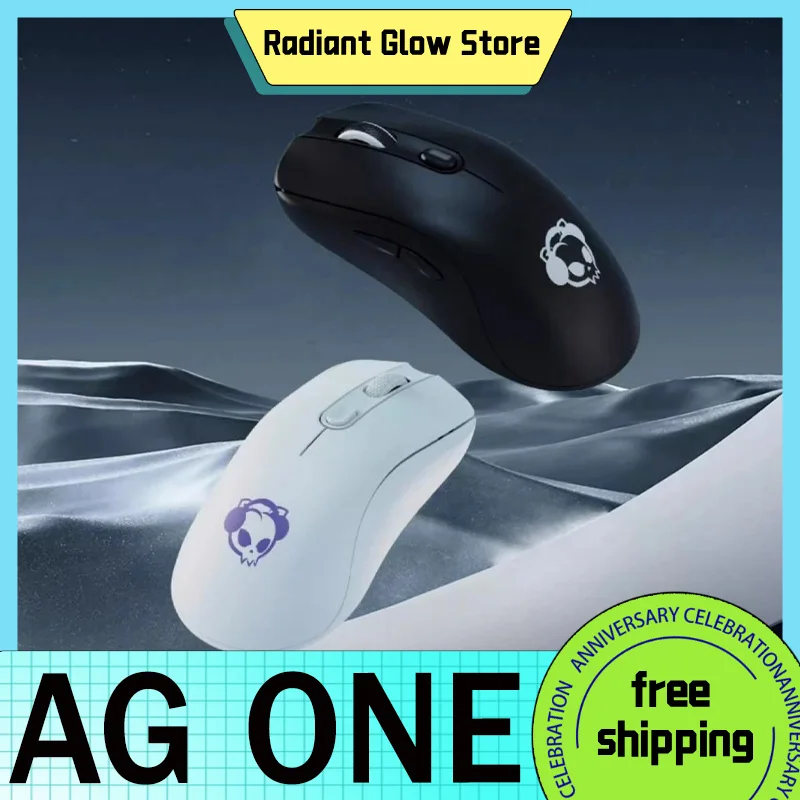 

Akko Ag One Wireless Mouse Nearlink Three Mode Ergonomics Gaming Mouse 26000dpi Paw3395 Esports Laptop Light Weight For Gift