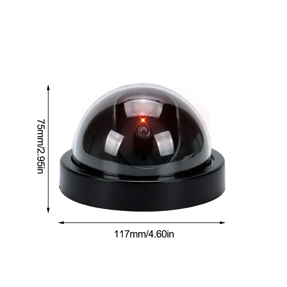 Creative Black Plastic Dome CCTV Dummy Camera lampeggiante Led Fake Camera Power tramite sistema di sicurezza di sorveglianza della batteria AA