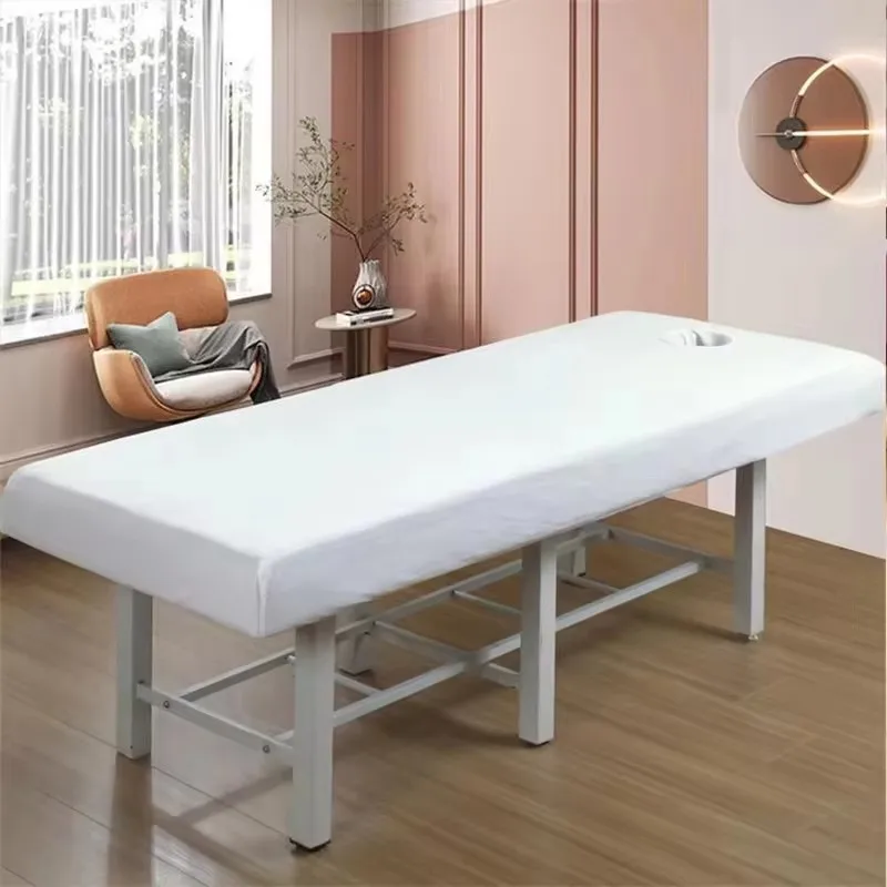 

Short Plush Thickened Bed Cover With Hole Simple Beauty Bedspread For Beauty Salon