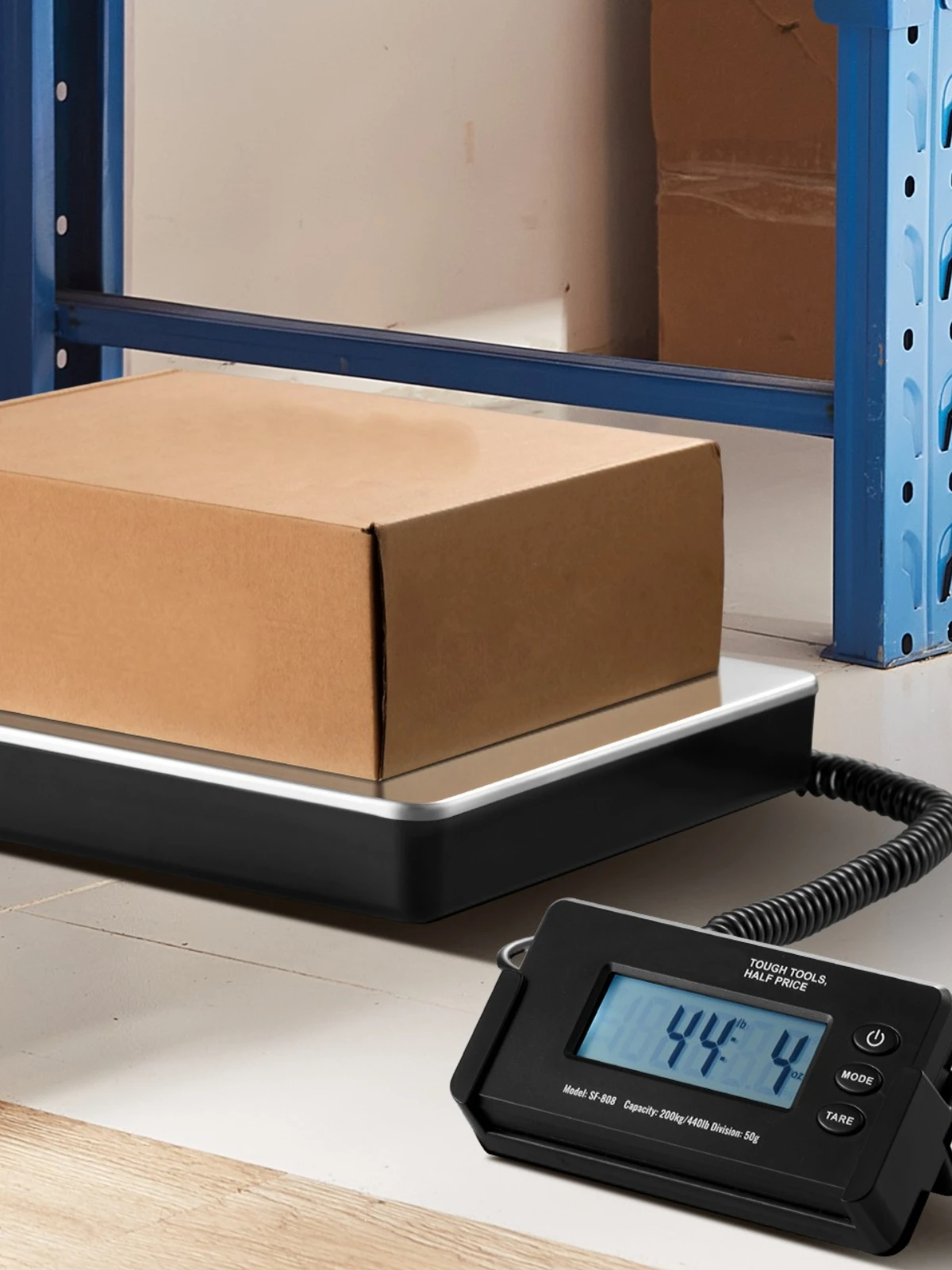 SucceBuy 440lbs digitale verzendweegschaal met timer tarrafunctie HD LCD-scherm Draagbare pakketpostweegschaal voor thuispostkantoor - afbeelding 2