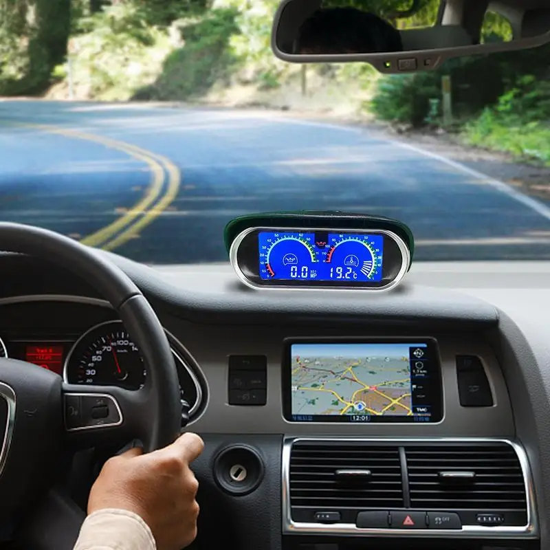 Water Temp Voltmeter Gauge 2 In 1 Car Meter Water Temperature Gauge Universal Sensor Adapter Car Racing Gauge For Car Truck Auto