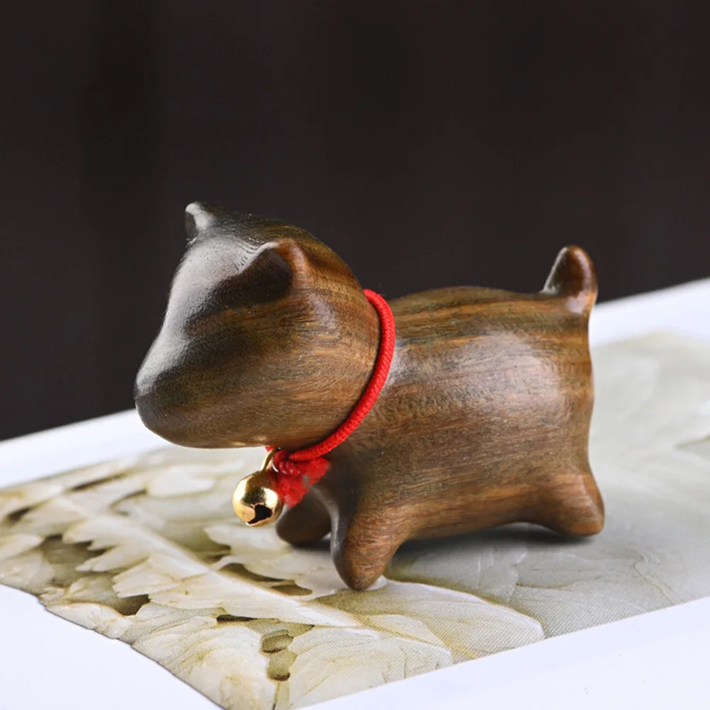 

1Pcs Artistic Dog Shaped Pen Holder Carved Wood Desktop Decor Functional Pen Rest for Office School Decoration Use
