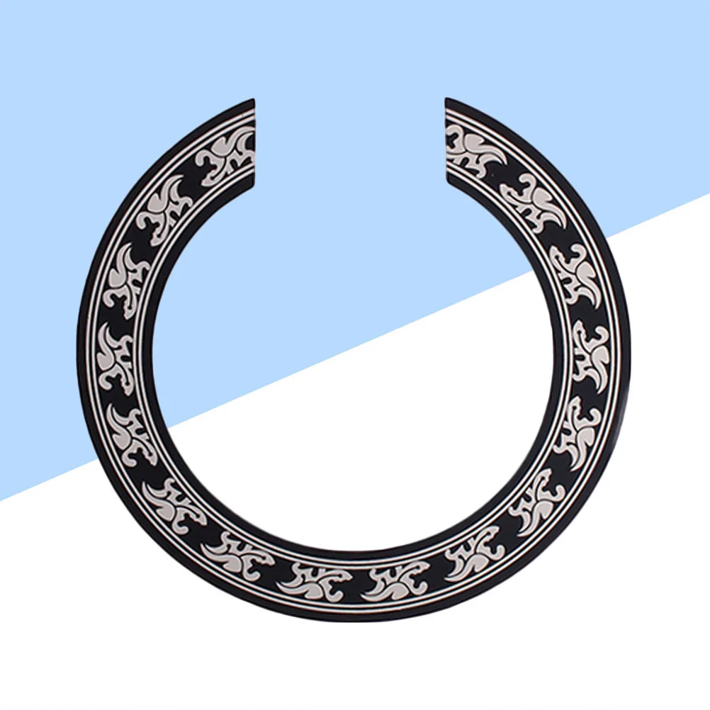 

3pcs Guitar Rosette Accessories Acoustic Classical Guitar Sound Hole Decor Pvc Plastic Inlay Durable Polished Surface Unique