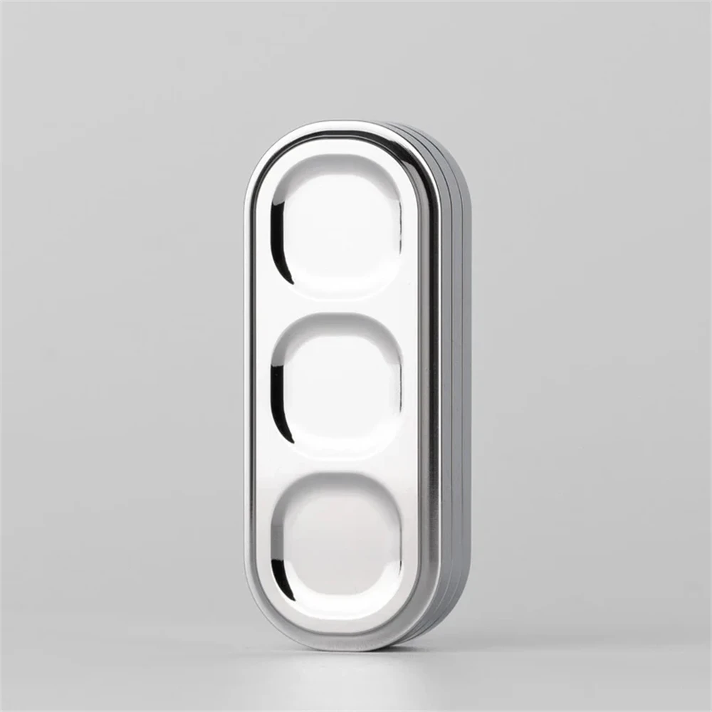 01EDC Erbse Edelstahl Fidget Slider Spinner EDC Spielzeug Anti Stress Hand Spinner ADHS Angst Relief Sensorische Zappeln Spielzeug