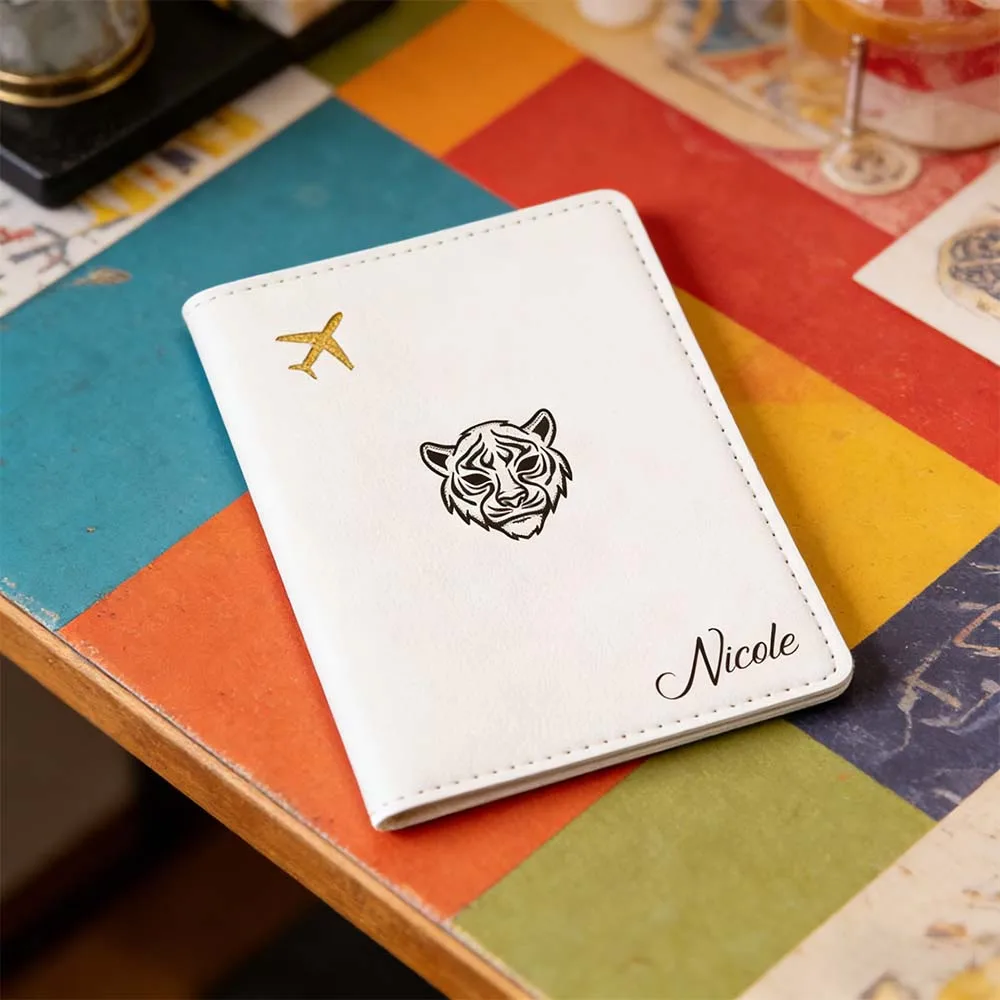 

Персонализированная обложка для паспорта с именем, подарок для дочери, компактный чехол для паспорта из натуральной кожи, 1 шт.