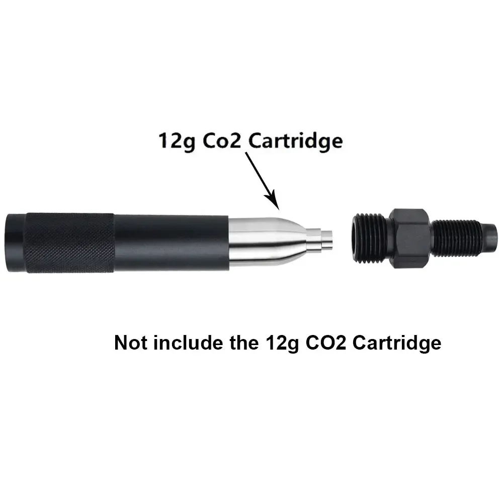 Adattatore adattatore per cartuccia di CO2 da 12g a cambio rapido a flacone cilindrico da 88g 90g M16x1.5 filettatura uscita per Umarex SIG SAUER MPX / MCX