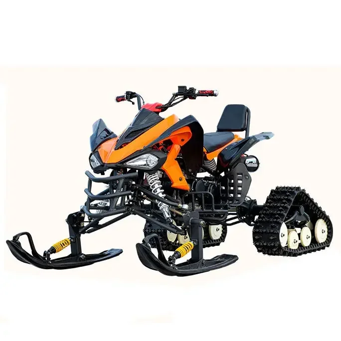 

125CC Front Sleds And Rear Triangle Tracks Snowmobile Snowscoot Ski Tracked Snow Vehicle For Sale Customized