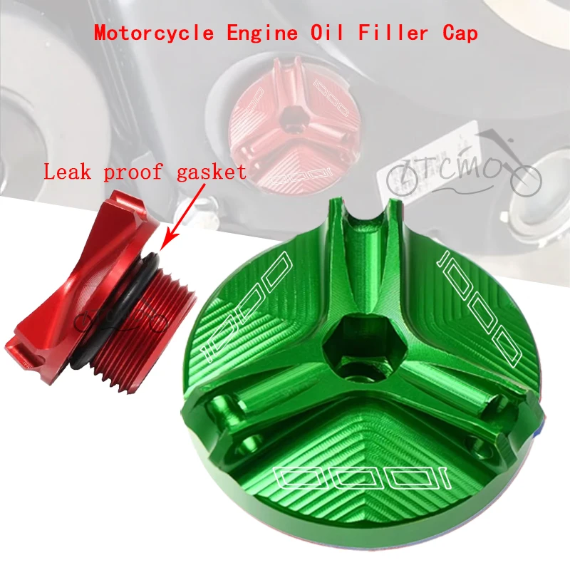 

Motorcycle CNC Aluminum Engine Oil Filler Cover Protection Accessories For Kawasaki Z1000 Z1000SX 2012 -2026
