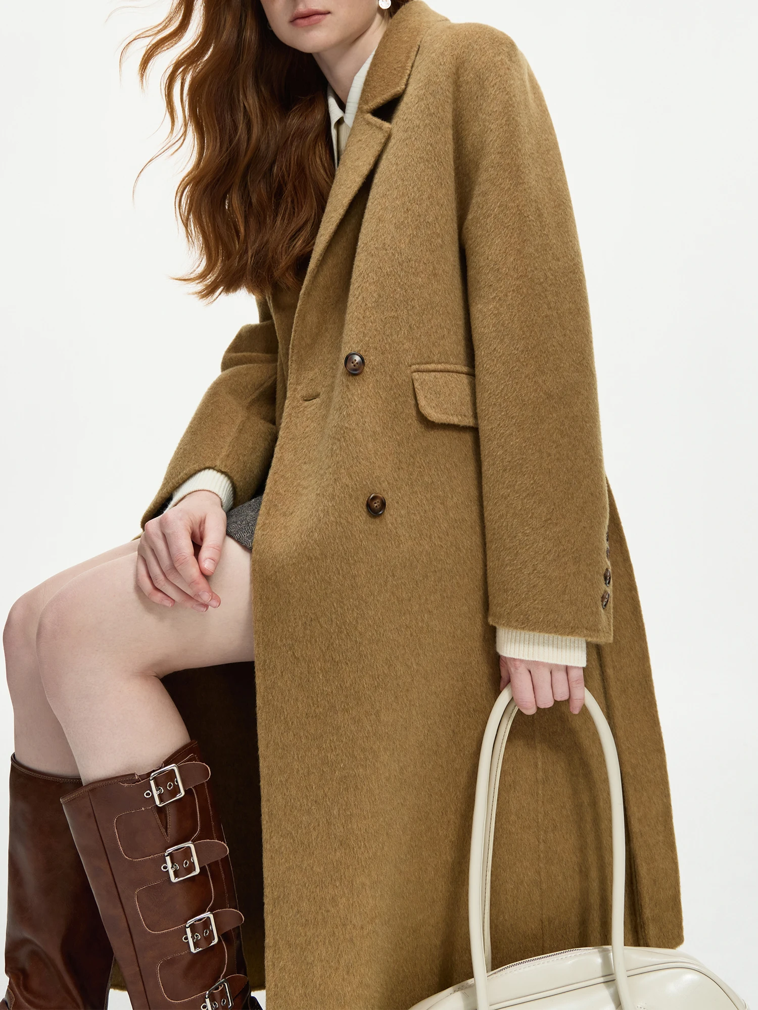 FANSILANEN FSLE Women Wool Coat Brown 5
