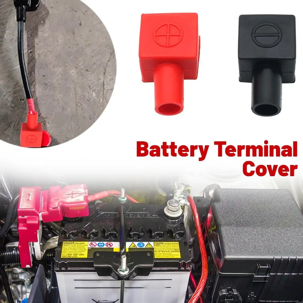 

Car Battery Insulation Jacket Universal PVC Protective Sleeve For Car Battery Positive Negative Terminals Batteries Accessories