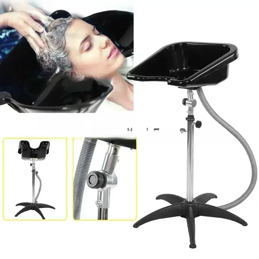 Height-Adjustable Portable Barbershop Shampoo Bowl Mobile Shampoo Bowl Hair Washing Sink Suitable For Beauty Salon Home