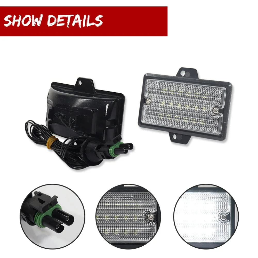 2PCS Xenon White LED Car Under Hood Light Lamps & Wiring Harness Assembly For Chevrolet Corvette C4 1984-1996 12V view 2