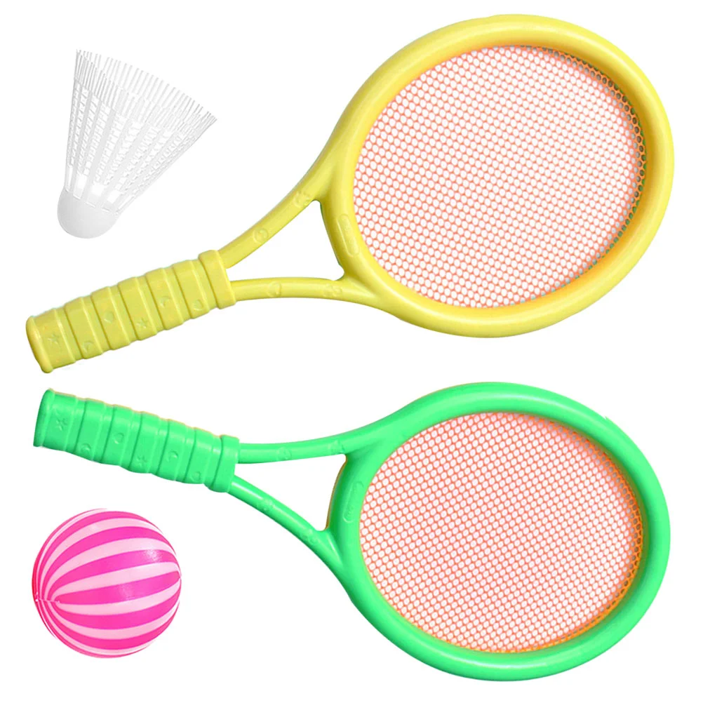 Children's Racket Childrens Toy Kids Outdoor Playset Tennis Balls Badminton Beach Toys