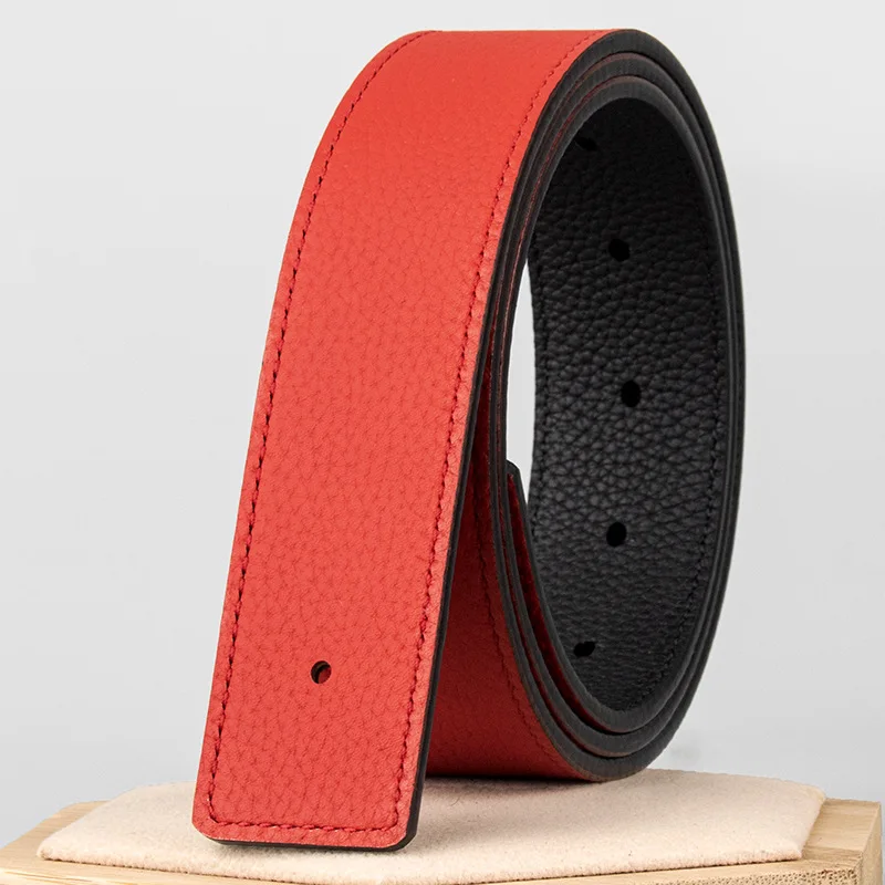 35MM Width Genuine Leather Belt Strap Replacement Double-sided, Two-color