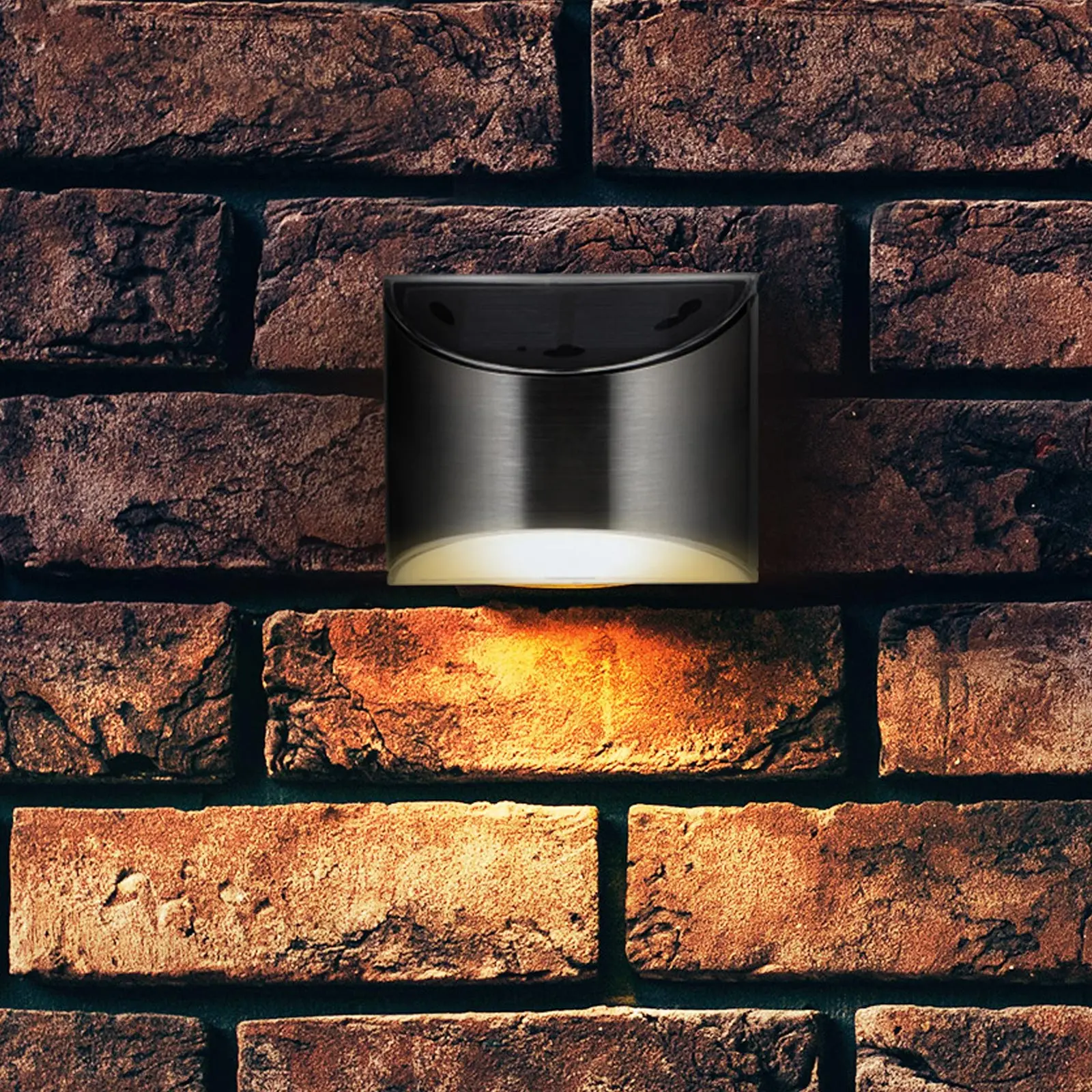 

4 Pcs Solar Wall Lights Stainless Steel IP55 LED Solar Powered Lamps for Outdoor Garden Courtyard Automatic Night Lighting