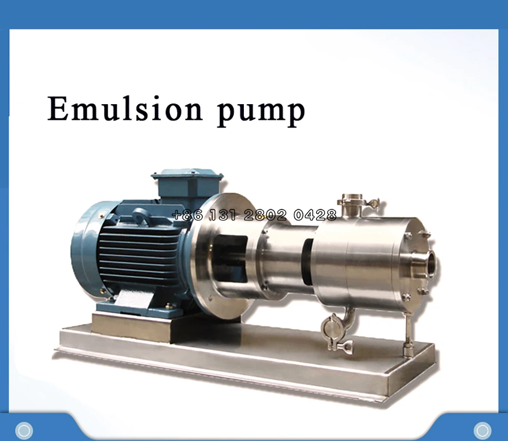 Single stage high shear emulsifier, industrial pipeline type three-stage mixed emulsion pump, sanitary R-grade shear homogenizer