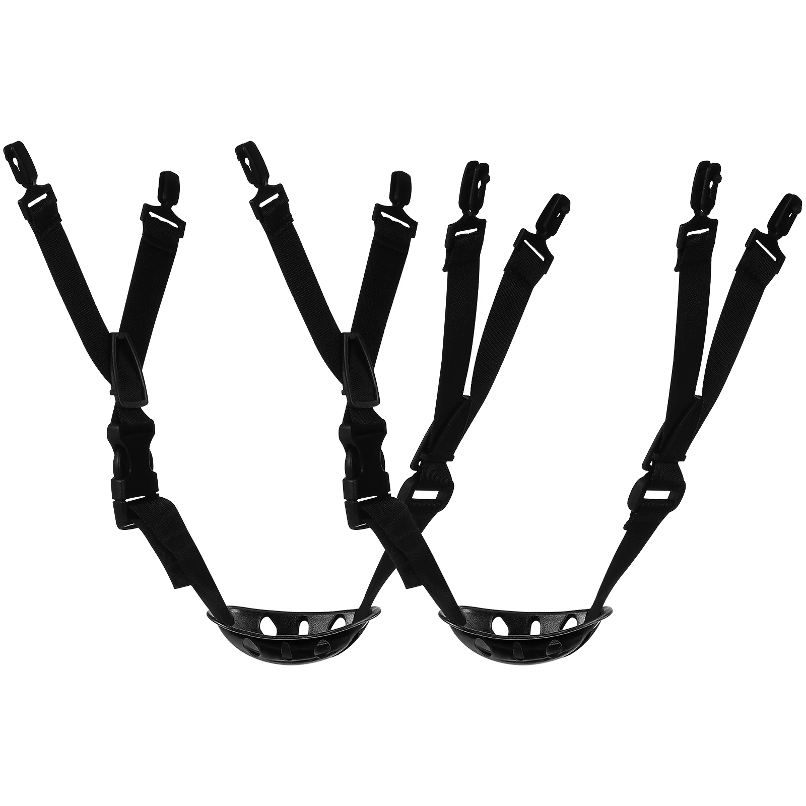 

2pcs Hard Hat Chin Strap Lightweight Polyester Material Safety Elastic Straps for Construction Workers Black White Random