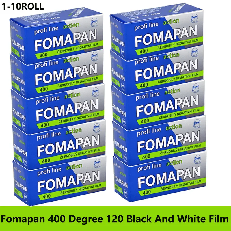 1-10 рулонов FOMAPAN Action 400 120 мм Черно-белая пленка Негативная пленка ISO 400 Подходит ретро-пленка для пленочной камеры Kodak Fuji 120 1-10 рулонов FOMAPAN Action 400 120 мм Черно-белая пленка Негативная пленка ISO 400 Подходит ретро-пленка для пленочной камеры Kodak Fuji 120