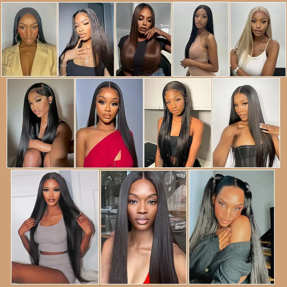 Straight 30 40 inch Lace Front Human Hair Wig 13x4 HD Lace Frontal Wig Cheap on Sale 200 Density Glueless Wigs for Women Choice