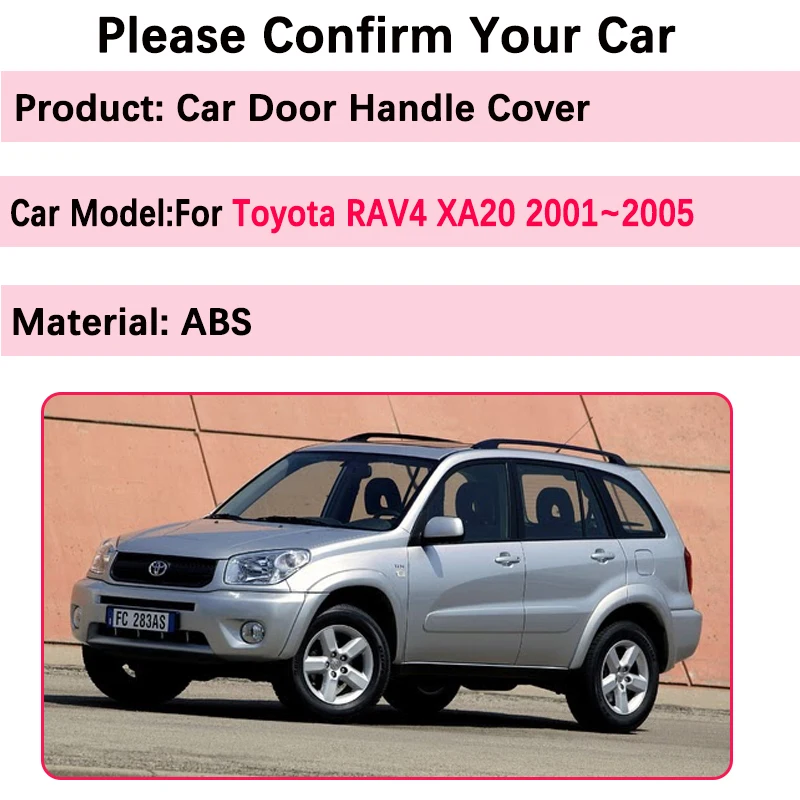 Styling Chrome Door Handle Cover Trim For Toyota RAV4 XA20 2001 2002 2003 2004 2005 Exterior Stickers Protective Car Accessories