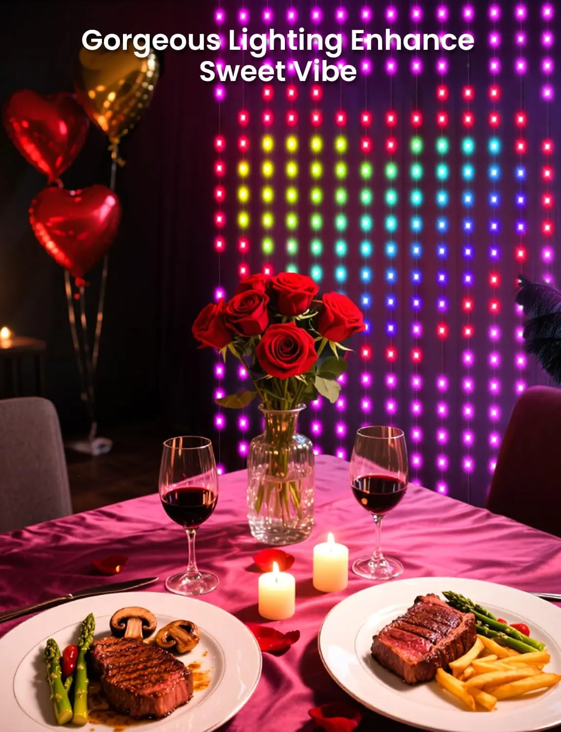 Smart RGBIC Curtain Lights LED Fairy Light Dynamic DIY String Lights APP Control for Indoor Outdoor Bedroom Window Party Decor