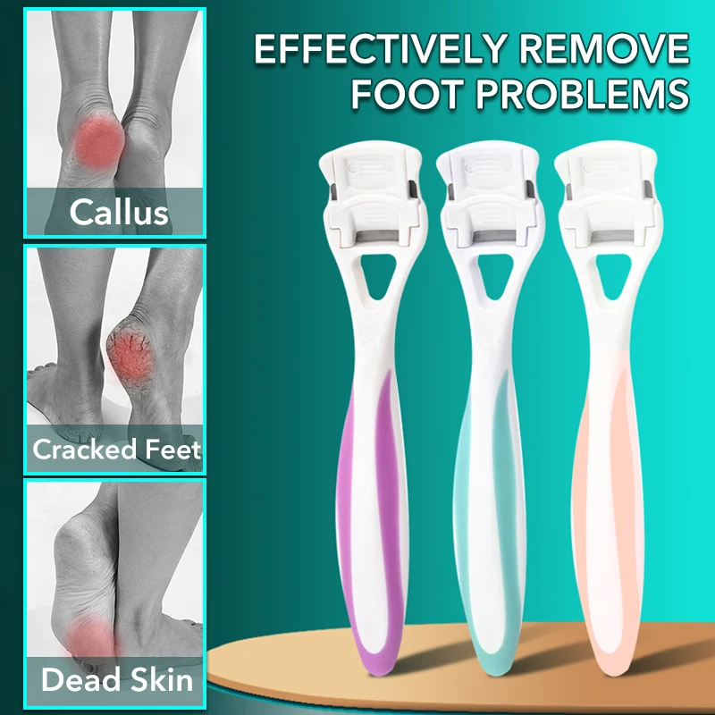 مجموعة باديكير يدوية بلاستيكية ، آلة تقشير القدم ، مقشر احترافي ، العناية بالقدم ، آلة تقشير الكالس ، أداة سكين باديكير ، 1 روض