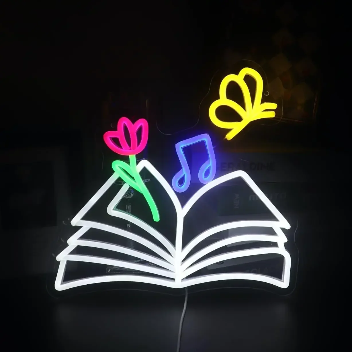 

Book Lovers Neon Light Magic Book Neon Sign for Reading Club Nursery Room Children's Room Game Room Wall Decor Birthday Gifts