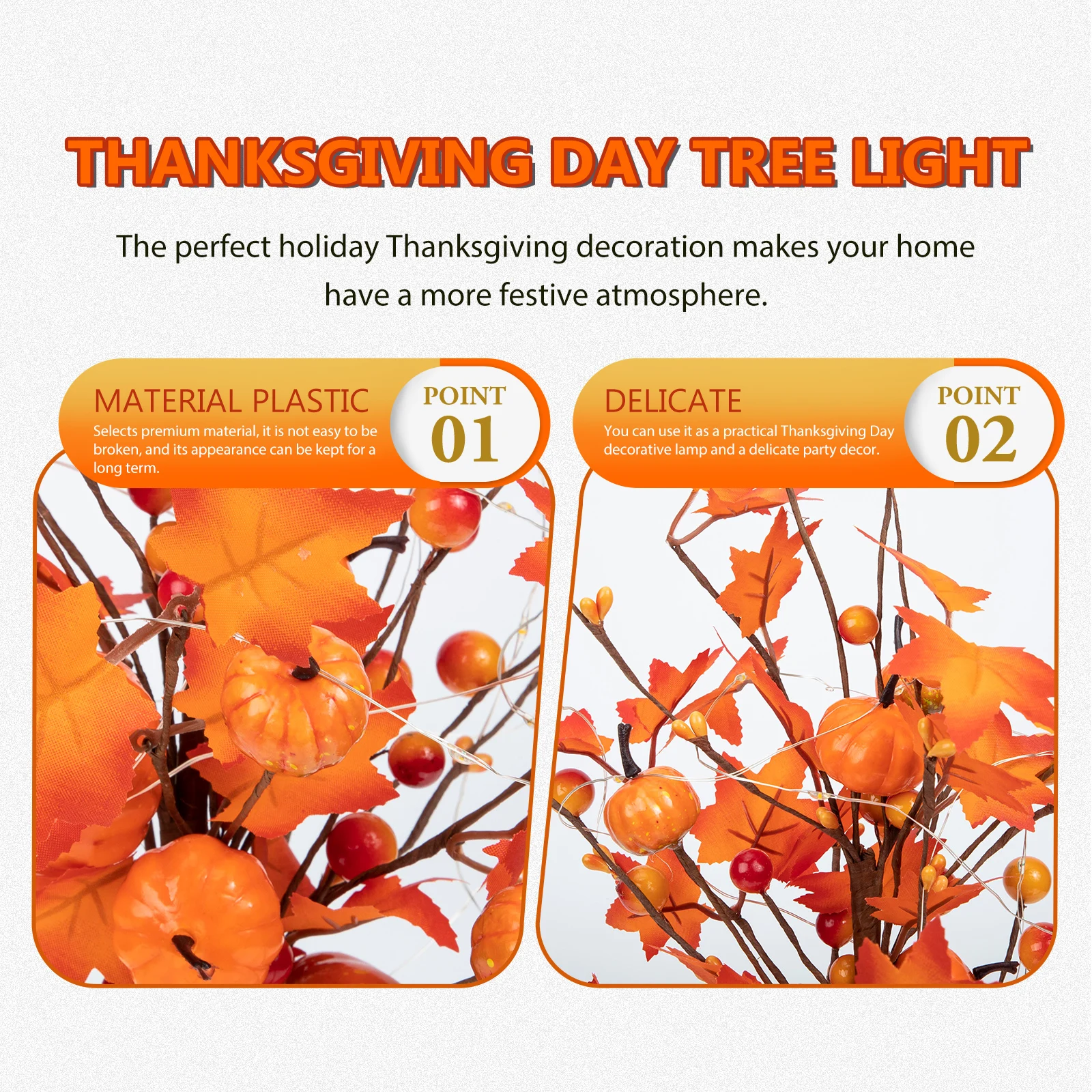 

Lighted Maple Decoration Thanksgiving Day Led Lamp Indoor Fall Holiday Desktop Farmhouse Festival Tree Ornament Powered