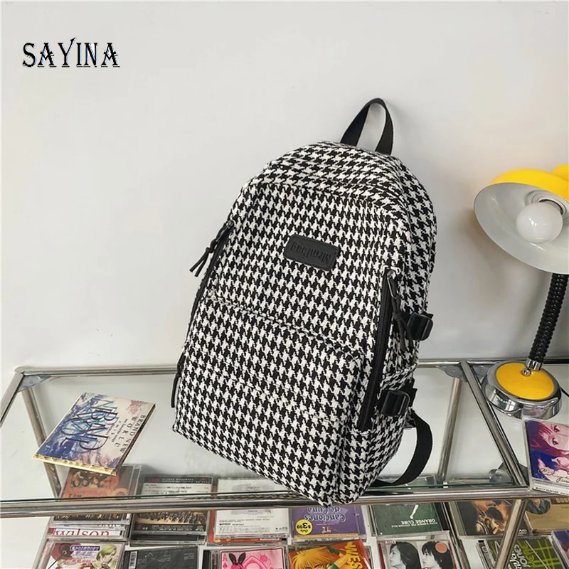 

2024 Women's Fashion Knit Backpack Designer Ladies School Bag Female Large-capacity College Pattern High Quality Backpack