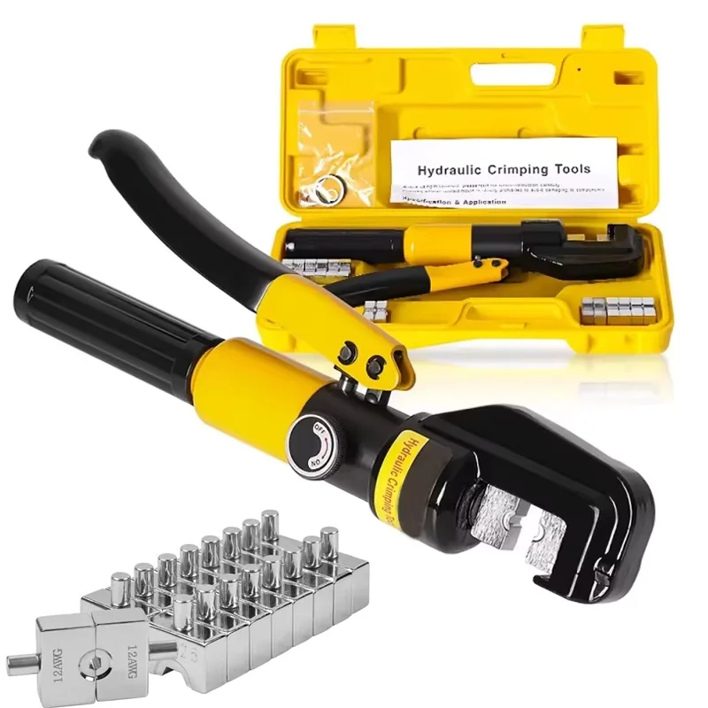 Herramienta de Compresión Hidráulica YQK-70, Pinza para Terminales de Cable de 4-70 mm², Herramienta de Compresión de 8T, Herramientas Hidráulicas para el Hogar