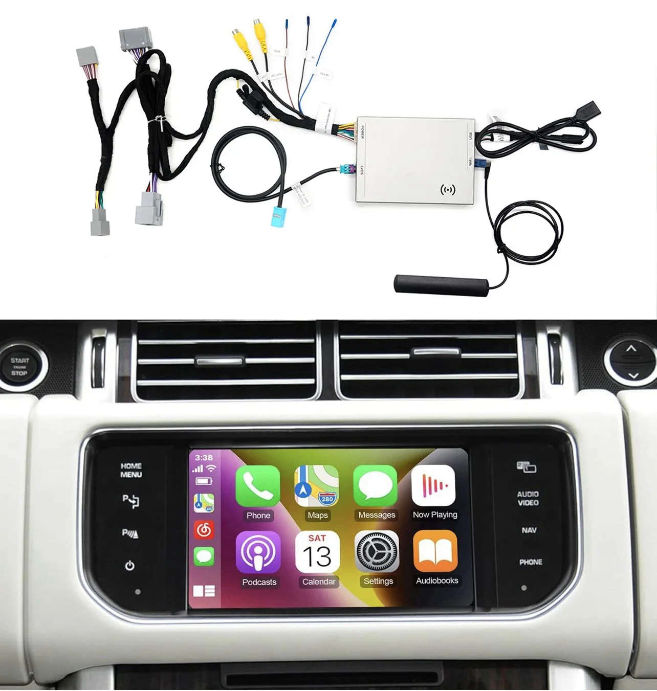 Wireless CarPlay Receiver SmartBox Android Auto Decoder for Land Rover Range Rover/Evoque/Discovery/Jaguar XE XF XJL/Freelander