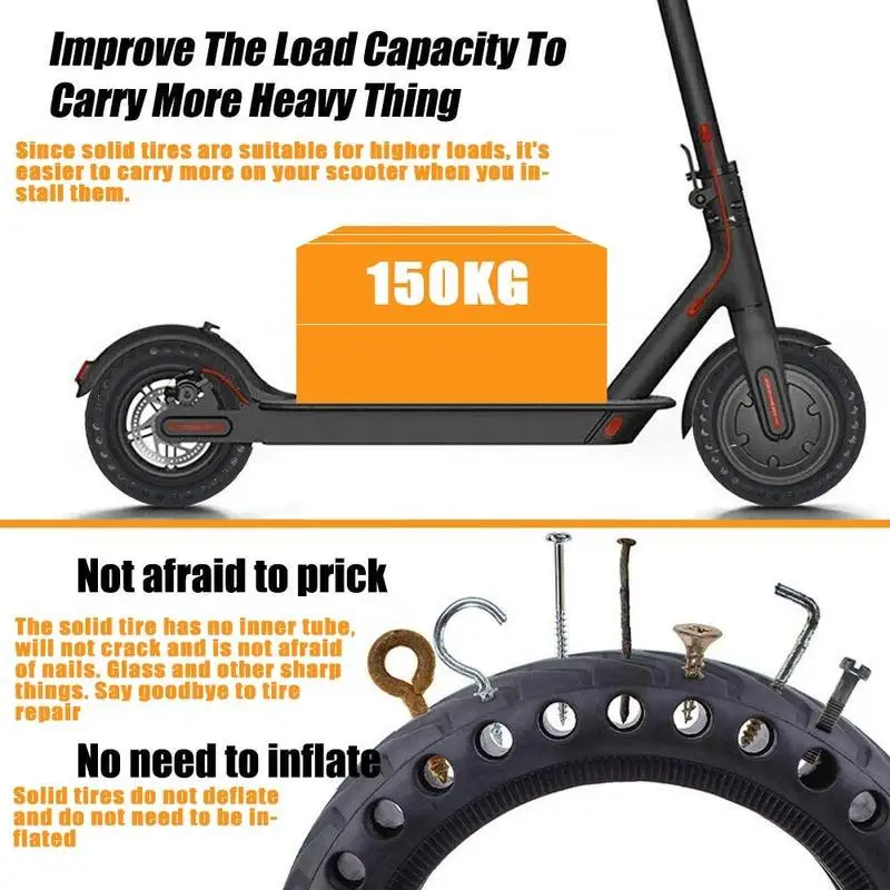 Electric Scooter Tyre for Xiaomi Scooter Rubber Solid Tire for Xiaomi Mijia M365 1 S Pro Pro 2 Mi3 Kick Scooter Damping Tyre