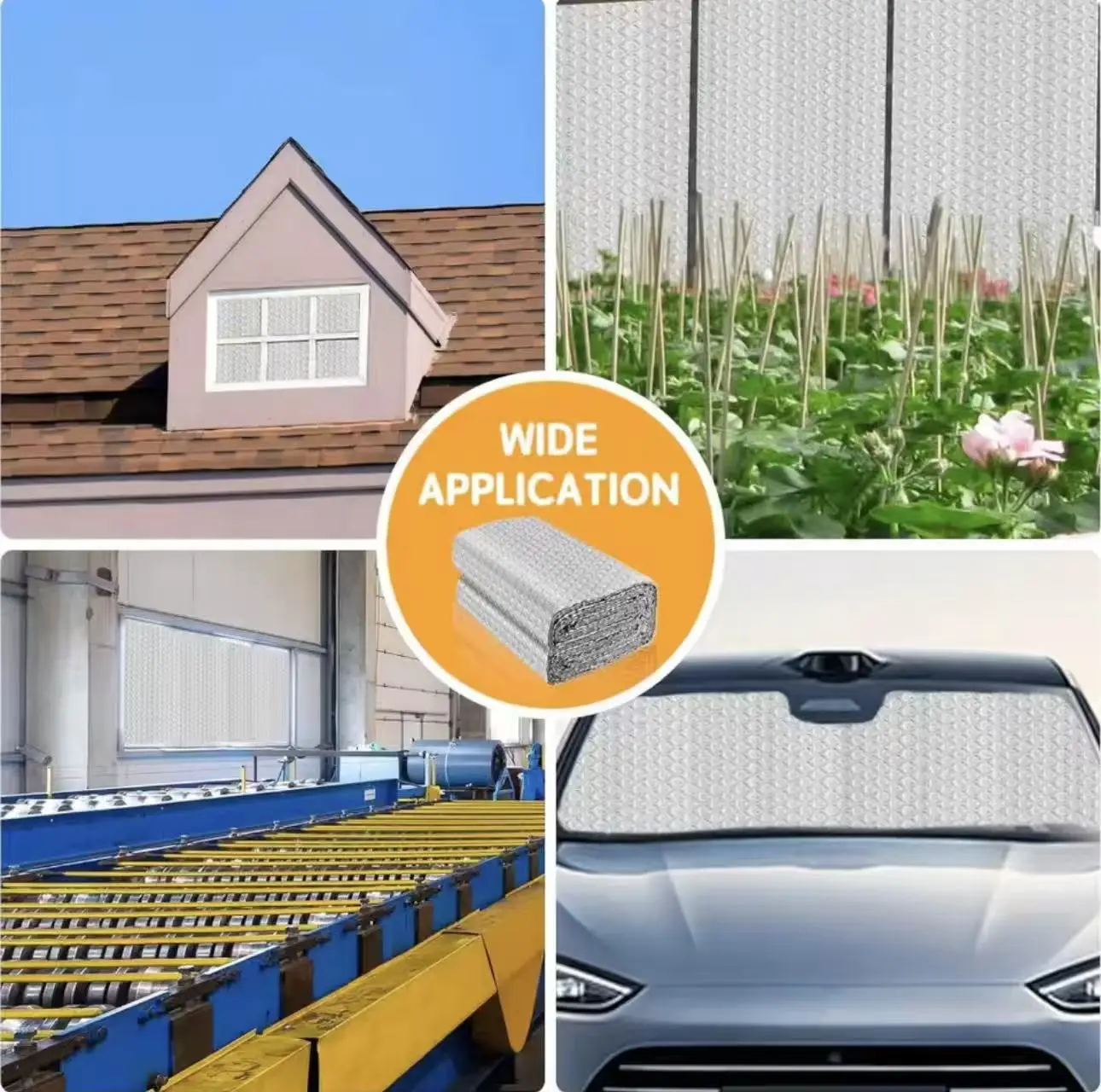 10m/Thermal Insulation Window Sun Blockers Anti Uv Window Film Anti Heat Double Side Aluminum Foam Heat Protection Window Cover