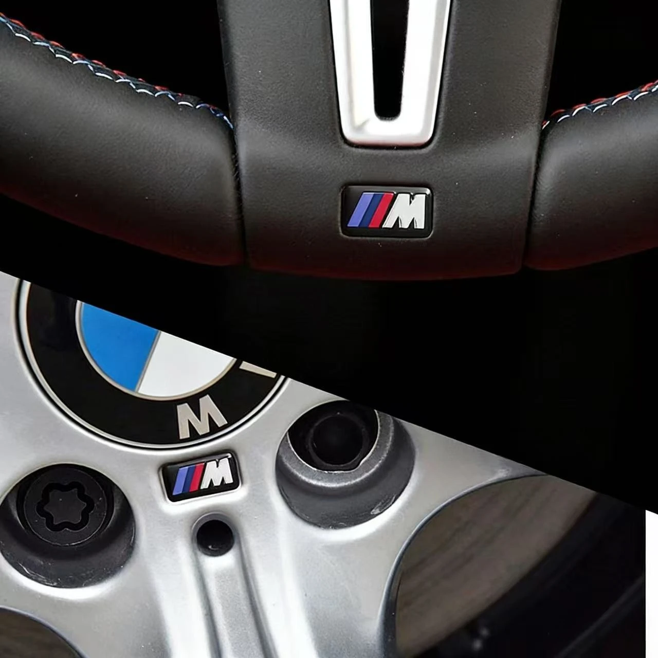 

Suitable for BMW M standard interior stickers 1 2 3 4 5 car stickers wheel decorative stickers steering wheel accessory part