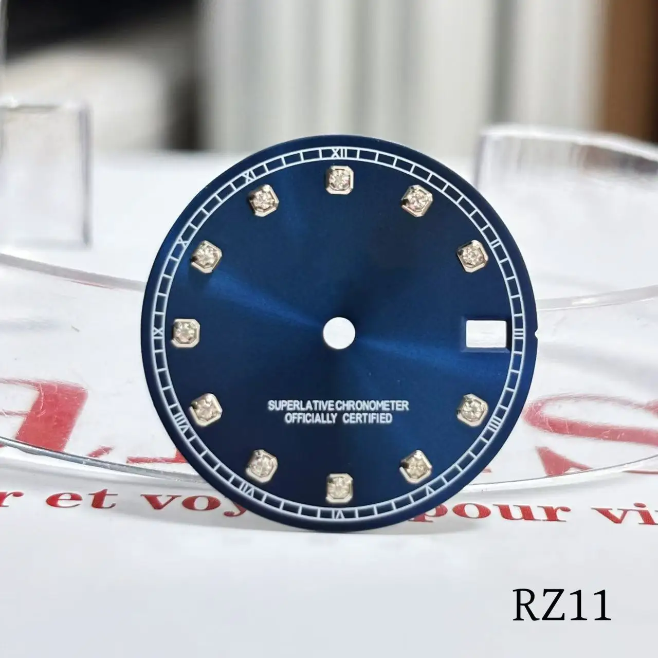 

28.5mm High QualityS Logo Date Window Diamond Sunray Dial Suitable For NH35 NH36 Movement Watch Modification Accessories