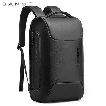 Mochila de negocios BANGE para hombre, mochila para ordenador portátil de 15,6 pulgadas, mochila antirrobo multifuncional, bolsas impermeables con carga USB