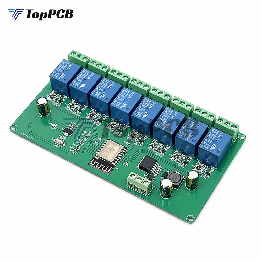 ESP8266 WIFI 8 Channel Relay Module ESP-12F Development Board Power Supply DC 5V/7-28V