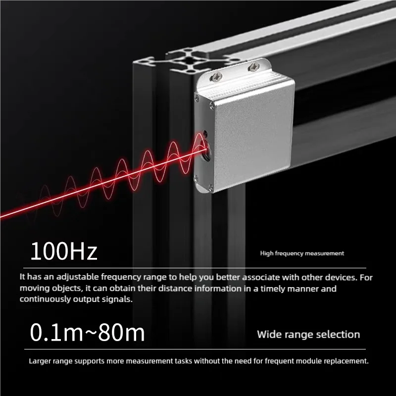 2PCS Laser Rangefinder Sensor Industrial Module High-Precision 4-20Ma.0-10V Analog TTL/485 With Display Screen