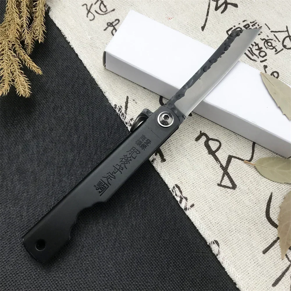 Higonokami Hand-forged Folding Knife 5Cr13Mov Sharp Blade Aluminum Alloy Handle Fruit Knife Camping Hunting EDC Utility Tool