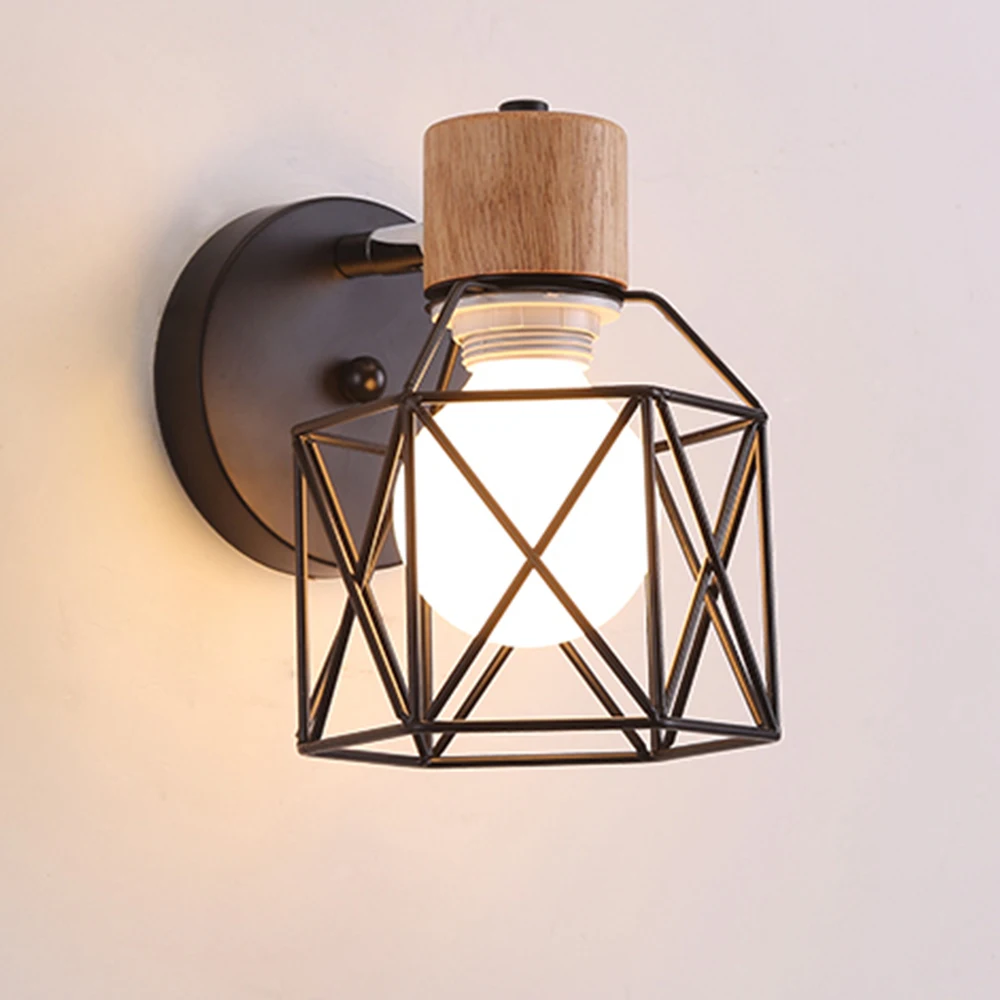 

Wooden Nordic Wall Lamp Modern Wall Sconce For Bedroom Living Room Home Decor Macaroon Steering Head E27 Indoor Lighting Fixture